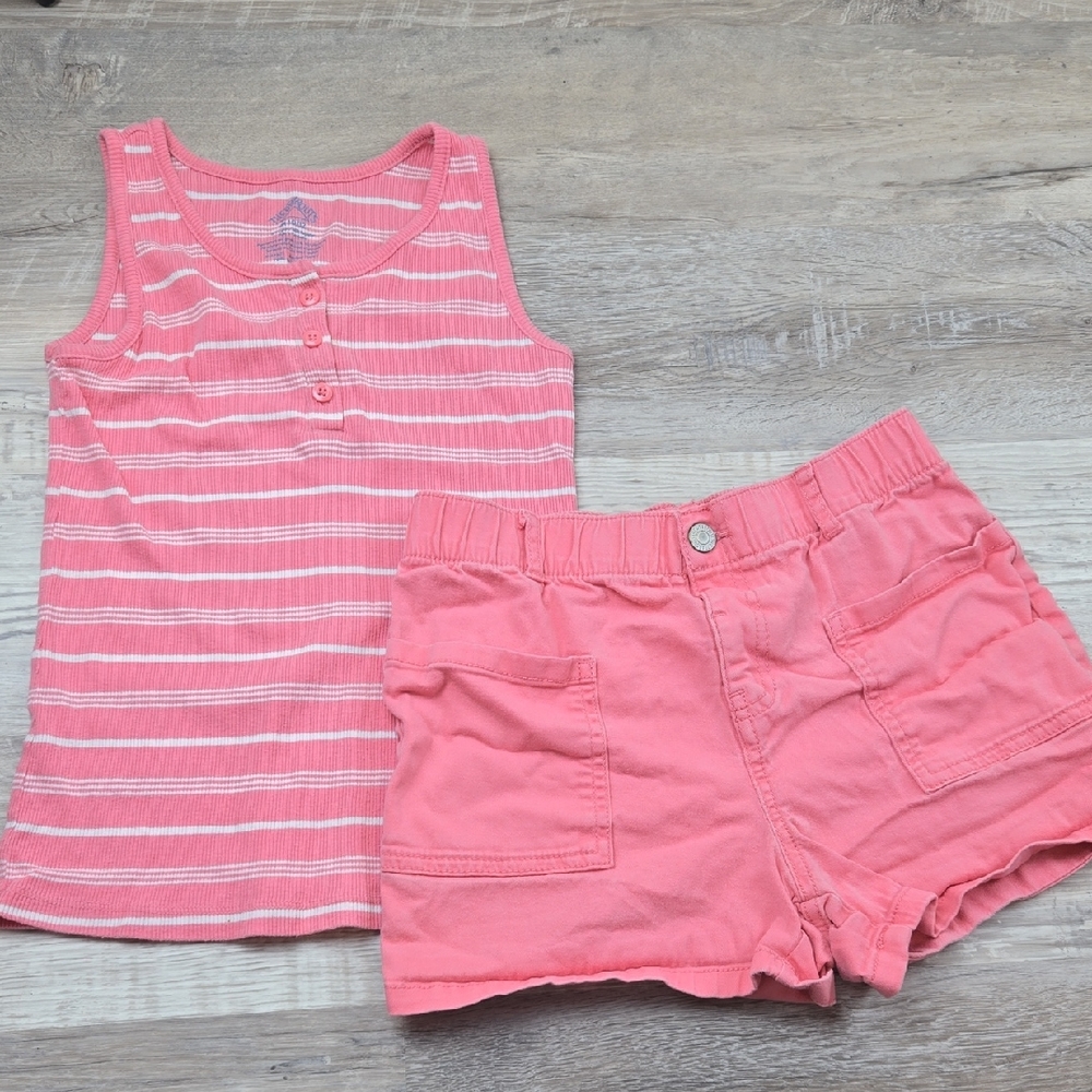 M 10 12 Girls Tank And Shorts Set